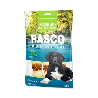 Rasco Premium Bůvolí uzle obalené kuřecím 6 cm 80 g
