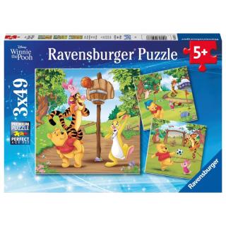 Ravensburger puzzle 051878 Disney Medvídek Pú Sportovní den 3x49 dílků