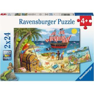 Ravensburger puzzle 056767 Piráti a mořské víly 2 x 24 dílků