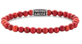 Rebel&Rose Korálkový náramek Red Delight Vintage RR-60118-V 17,5 cm - M