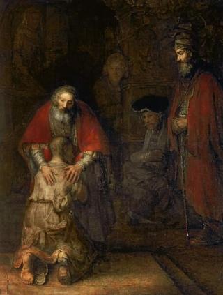 Rembrandt Harmensz. van Rijn - Obrazová reprodukce Return of the Prodigal Son, c.1668-69,