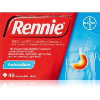 Rennie Rennie 680mg/80mg tablety dispergovatelné v ústech 48 tbl