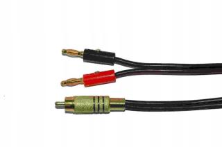 Reproduktorový kabel RCA/2 konektory banán černý 5m