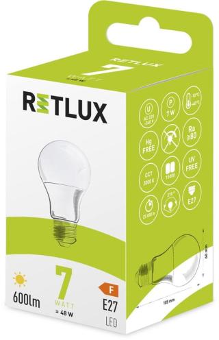 Retlux RLL 400 A60 E27 bulb 7W WW