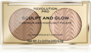 Revolution PRO Konturovací paletka Sculpt and Glow Desert Sky PRO  4 g