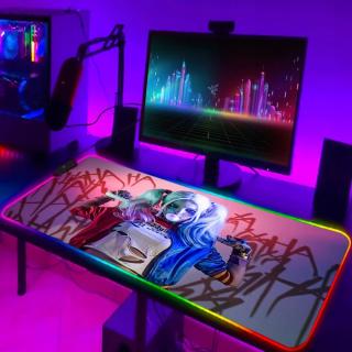 Rgb počítačová podložka pod myš Deskmat Anime