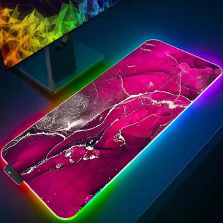 Rgb podložka pod myš Mouse Pad Led Gaming Pink M