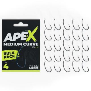 RidgeMonkey Háček Ape-X Medium Curve Barbed Bulk Pack 25 ks Počet kusů: 25ks, Velikost háčku: #4