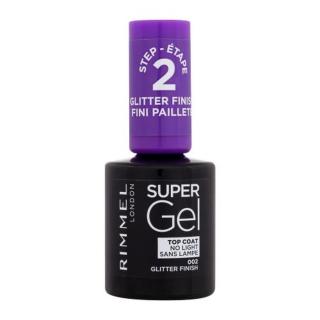 Rimmel London Super Gel Top Coat 12 ml lak na nehty pro ženy 002 Glitter Finish
