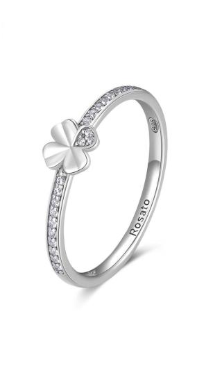 Rosato Krásný stříbrný prsten pro štěstí Allegra RZA021 54 mm