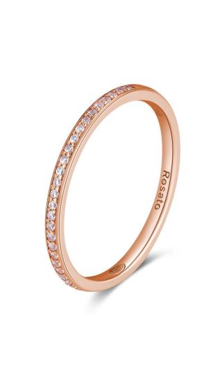 Rosato Minimalistický bronzový prsten se zirkony Allegra RZA030 52 mm