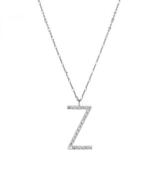 Rosato Stříbrný náhrdelník s přívěskem Z Cubica RZCU26