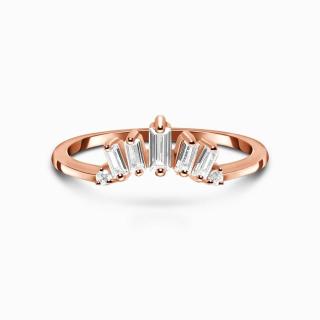 Royal Exklusive Royal Fashion prsten Korunka s drahokamy topazy 14k růžové zlato Vermeil GU-DR8347R-ROSEGOLD-TOPAZ Velikost: 6