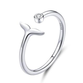 Royal Fashion nastavitelný prsten Mořská ploutev SCR618 Velikost: Univerzální 52-60 mm