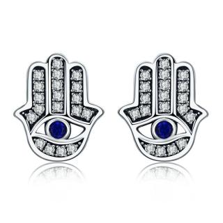 Royal Fashion náušnice Hamsa Symbol ochrany SCE389