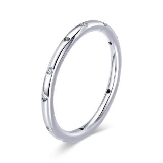 Royal Fashion prsten Pole srdcí SCR374 Velikost: 6