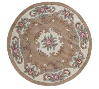 Ručně všívaný kusový koberec Lotus premium Fawn kruh-120x120  kruh