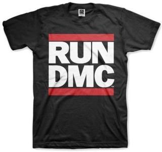 Run DMC Tričko Logo L Černá