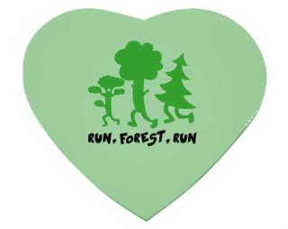 Run forest run Podložka pod myš srdce
