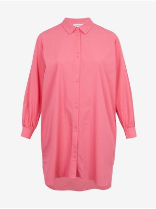 Růžová dámská dlouhá košile Fransa