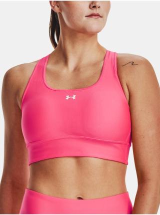 Růžová dámská sportovní podprsenka Under Armour Crossback Longline