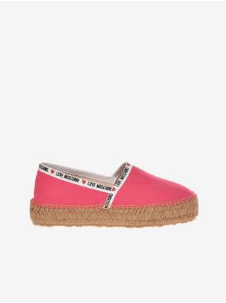 Růžové dámské espadrilky Love Moschino