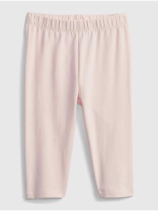 Růžové holčičí dětské legíny organic cotton crop leggings