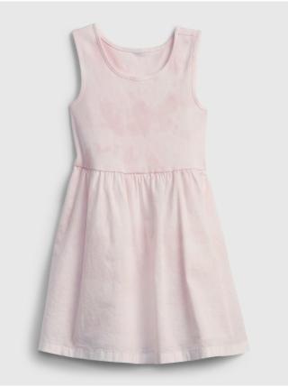 Růžové holčičí dětské šaty mix-media tank dress
