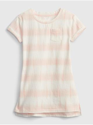 Růžové holčičí dětské šaty t-shirt dress GAP