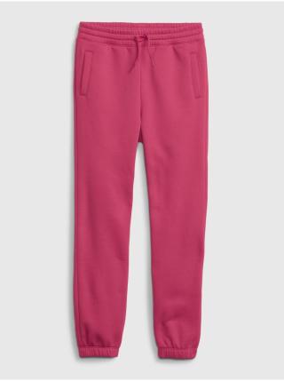 Růžové holčičí tepláky slouchy joggers