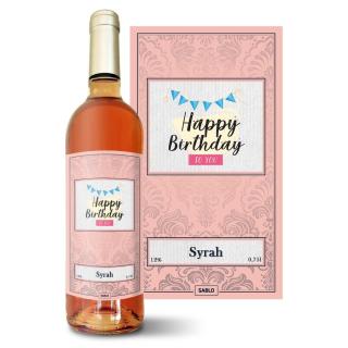 Růžové víno SABLIO - Happy Birthday to you  0,75 l