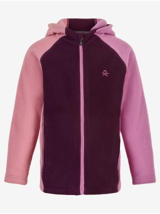 Růžovo-fialová holčičí lehká bunda s kapucí Color Kids