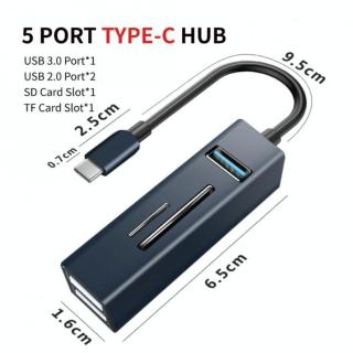 S Sd/čtečka karet Tf typu c Hub Mini 5 v 1 Usb r