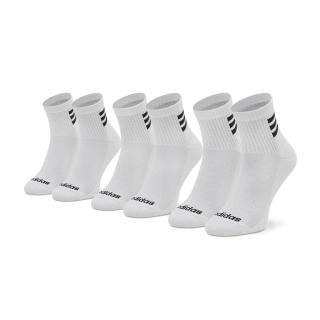 Sada 3 párů vysokých ponožek unisex adidas - Hc 3 Stripes Quarter HD2211 White