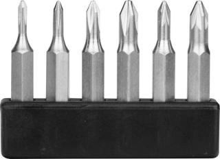 Sada bitů Sada mini bitů, křížové PH / PZ, 4 mm, PH000 - PH1, PZ0 - PZ1, 6 ks Donau Elektronik MBS61 28 mm, nikl-chrom-molybdenová ocel, pochromovaný,