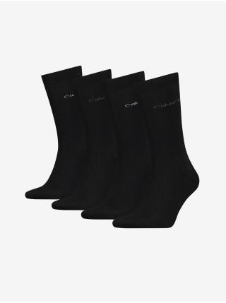 Sada čtyř párů černých pánských ponožek Calvin Klein