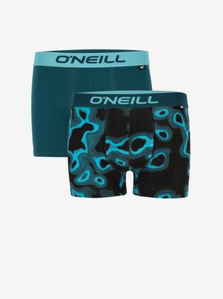 Sada dvou pánských boxerek v černé a petrolejové barvě O'Neill MEN BOXER SEA&PLAIN 2PACK
