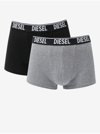 Sada dvou pánských boxerek v šedé a černé barvě Diesel