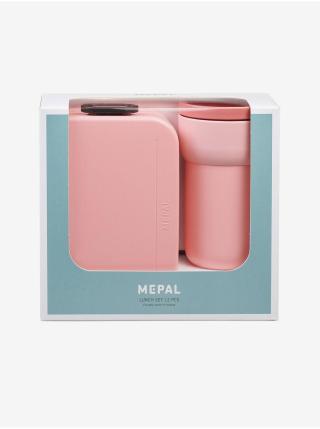 Sada hrnku a svačinového boxu na cesty v růžové barvě Mepal Nordic Pink