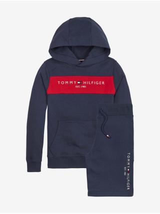 Sada klučičích kraťasů a mikiny s kapucí v tmavě modré barvě Tommy Hilfiger