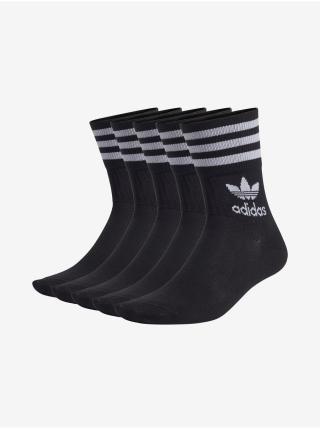 Sada pěti párů pánských ponožek v černé barvě adidas Originals