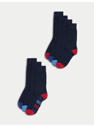 Sada sedmi párů pánských ponožek v tmavě modré barvě Marks & Spencer Cool & Fresh™