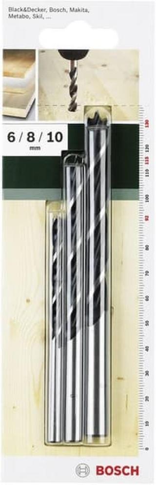 Sada spirálových vrtáků do dřeva Bosch Accessories 2609255308, 6 mm, 8 mm, 10 mm, 1 sada