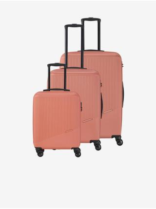 Sada tří cestovních kufrů v oranžové barvě Travelite Bali S,M,L