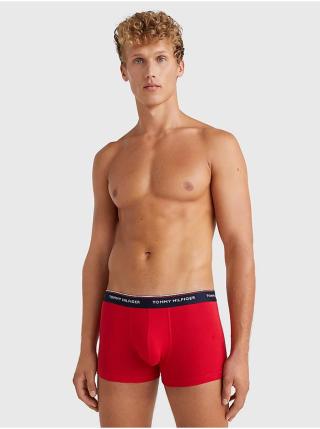 Sada tří pánských boxerek v červené a modré barvě Tommy Hilfiger Underwear