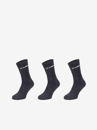 Sada tří párů unisex ponožek v tmavě šedé barvě O'Neill SPORTSOCK 3P