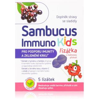 Sambucus Immuno Kids lízátka pro podporu imunitního systému 5 ks