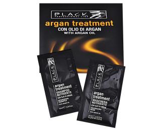 Šampon a maska pro poškozené vlasy Black Argan Treatment - 2 x10 ml