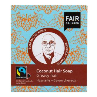 Šampon tuhý na mytí vlasů – kokosový pro mastné vlasy 2x80g   FAIR SQUARED