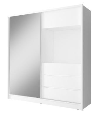 Šatní skříň TV 200 Barva korpusu: Bílá, Rozměry: 200 cm, Dveře: Zrcadlo